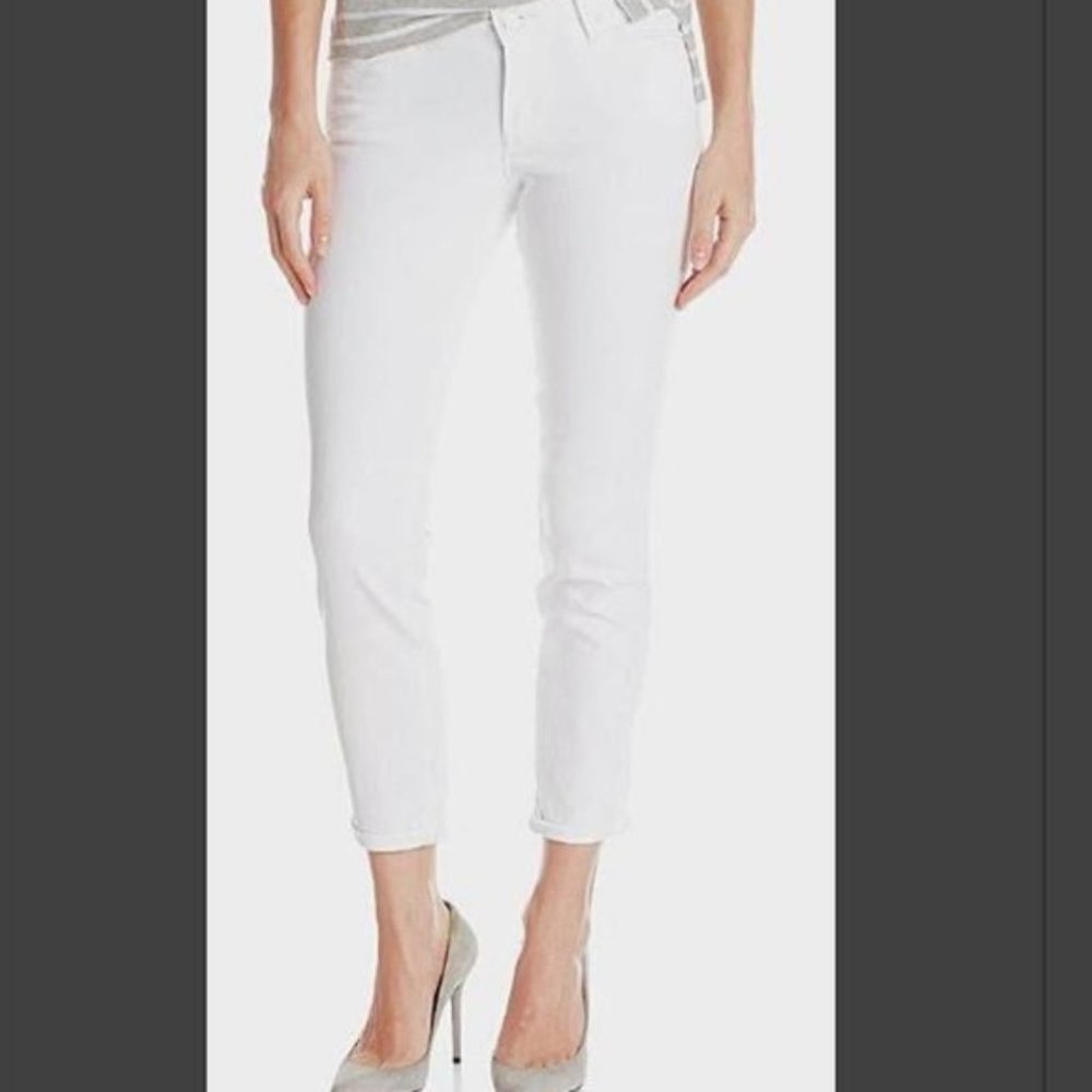 Jessica Simpson White Forever Rolled Skinny Jeans